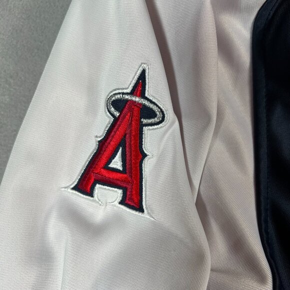 Los Angeles Angels Jacket Mens 2XL Red White MLB Baseball Stitches Athletic Gear - Picture 4 of 10